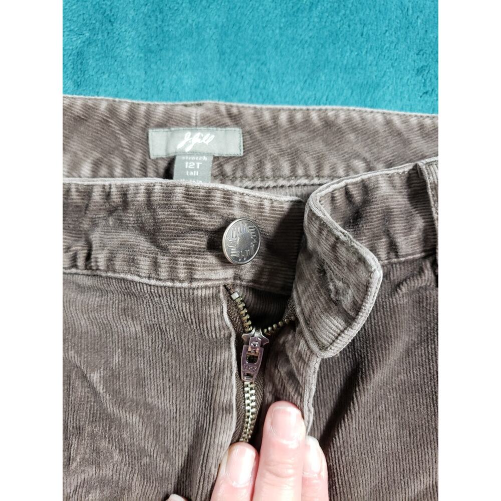 J Jill Jeans Size 12 Tall Womens Beige Corduroy Pants Ladies Mid Rise Bootcut - Picture 5 of 12